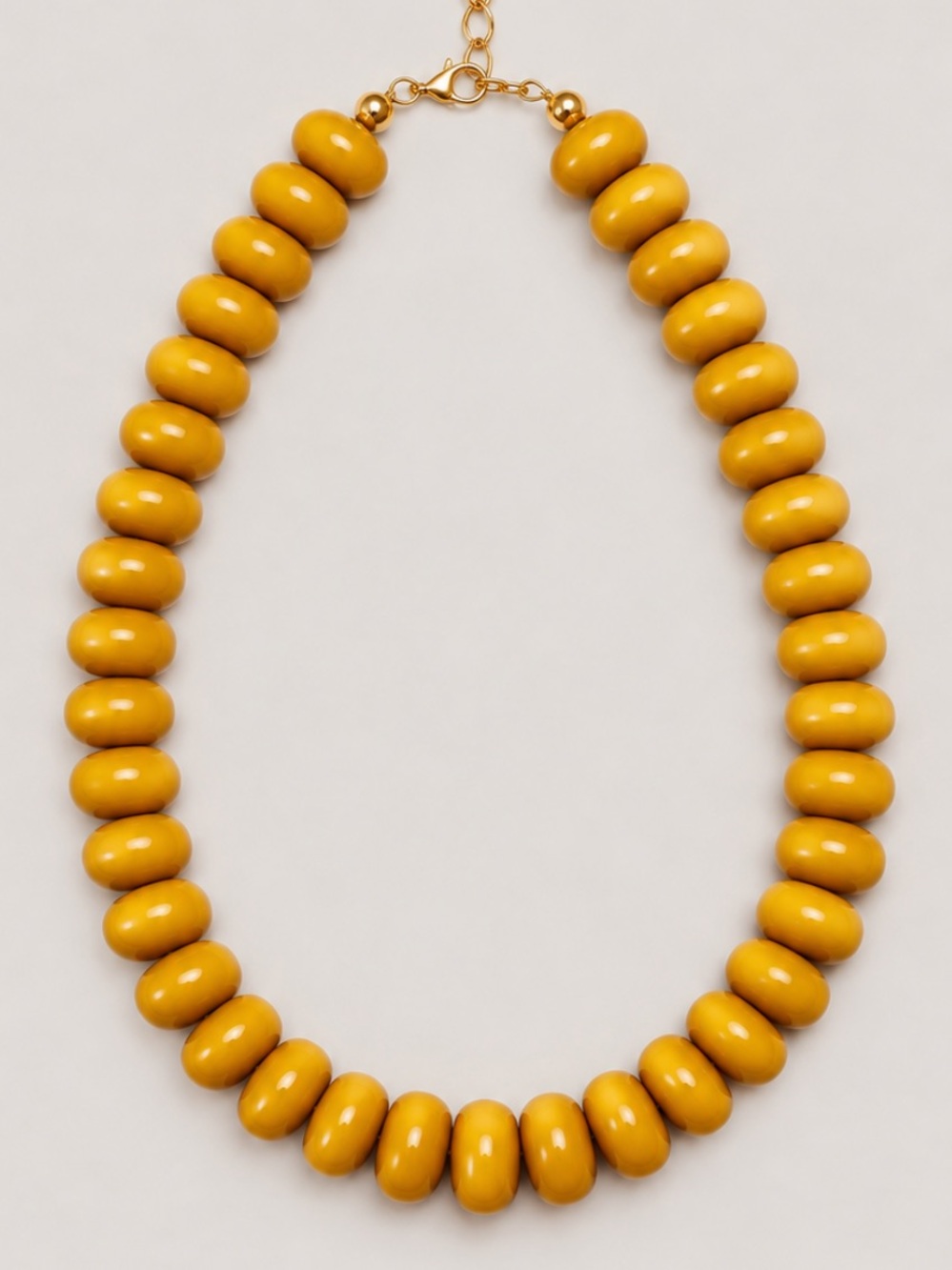 New! Yellow Mustard Beaded Dopamine Necklace NWOT